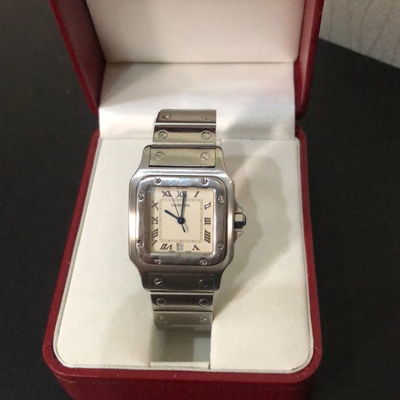 💯 AUTHENTIC CARTIER SANTOS UNISEX 31MM - Picture 8 of 8